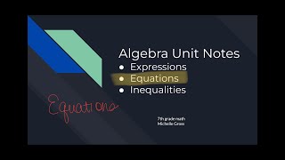 Equations Guided Notes