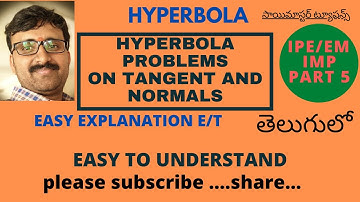HYPERBOLA EXCERCISE 5(A) PROBLEMS EXPLANATION IN TELUGU EASY 5