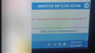 Famous Mantra mfs 100 device not working Err: -206  System details not found at vendor server Net Worth