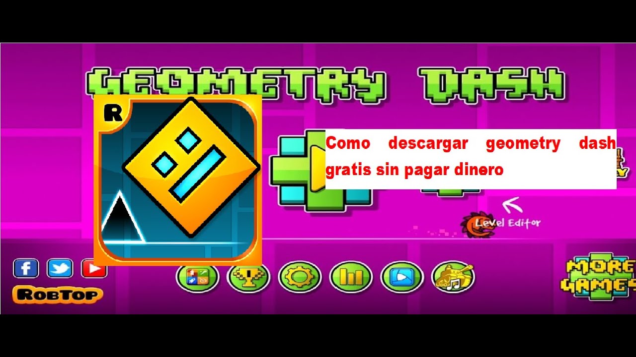 como descargar geometry dash fácil y rápido👌🤑/ gratia en pc 4k - YouTube
