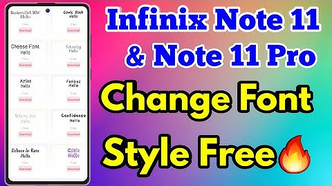 How To Change Font Style in Infinix Note 11 | How To Download Font Style in Infinix Note 11