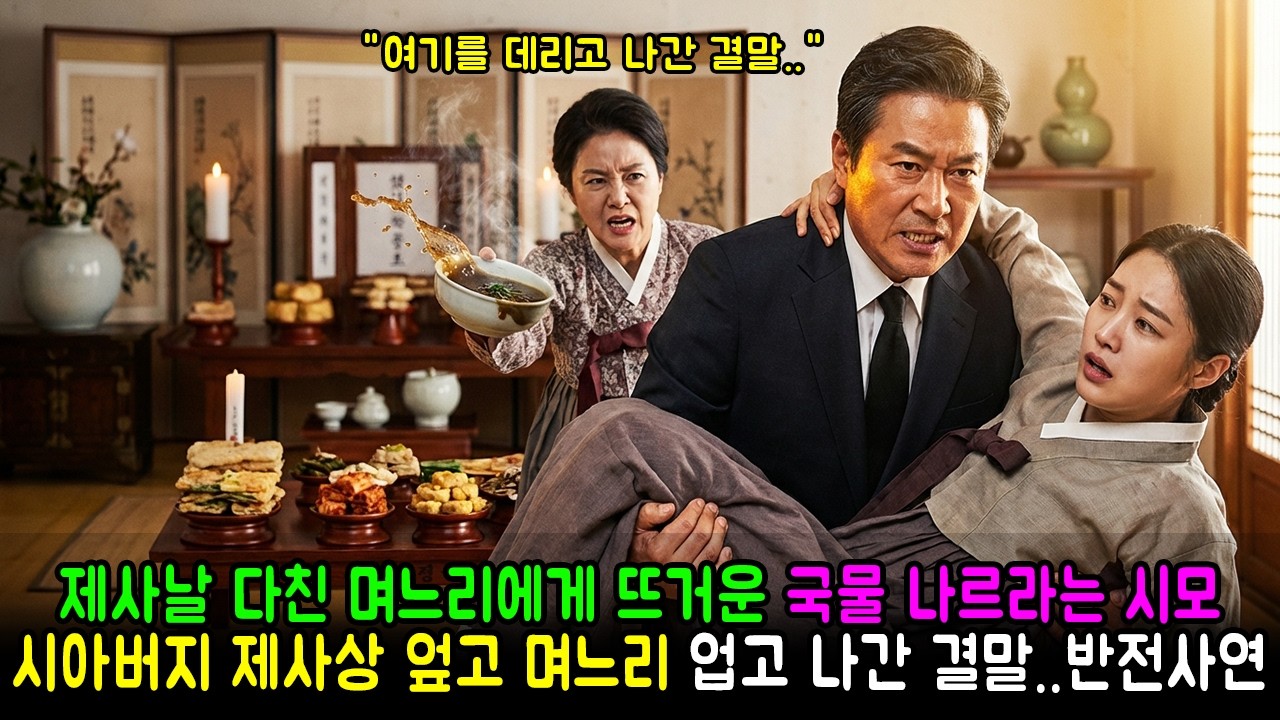 제사날 다친 며느리에게 뜨거운 국물 나르라는 시모, 시아버지 제사상 엎고 며느리 업고 나간 결말..반전사연 | 감동사연 | 노후사연 | 막장사연