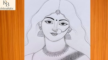 How to Draw Radha Rani for Radha Ashtami | Easy Step-by-Step Drawing| Bhagwan ki drawing #chitra 