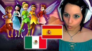 ESPAÑOLA reacciona a Tinker Bell | CANCION 🍁 El tesoro perdido | Latino VS Castellano