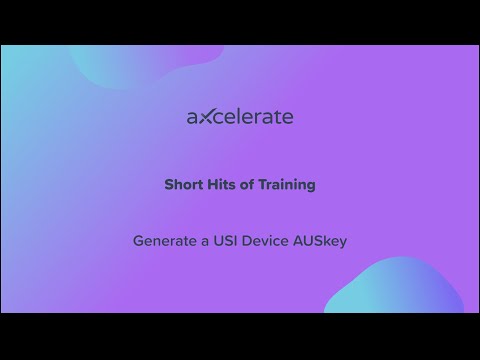 Generate a USI Device AUSkey