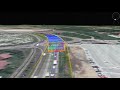 3D modeling of a pedestrian passage through the ramp of a bridge