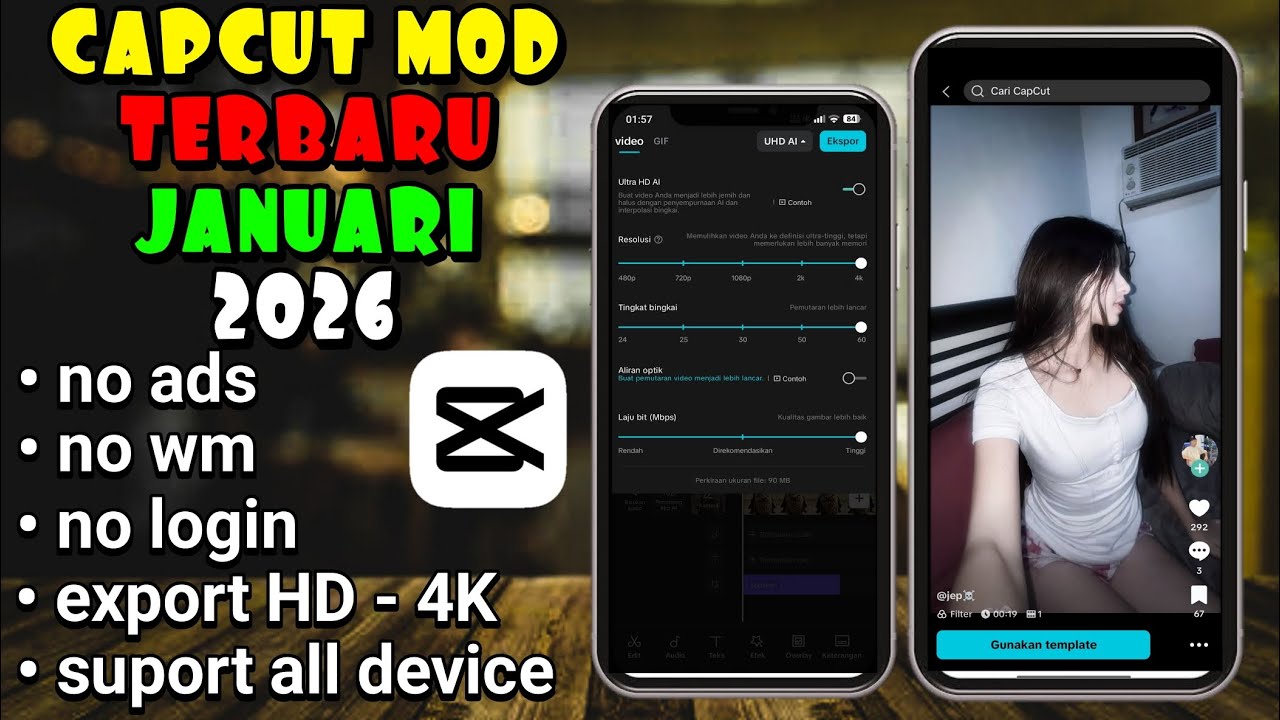 CapCut Mod Update Terbaru Januari 2026 || No Login & Suport All Device