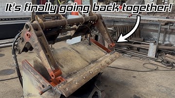 Rebuilding COMPLETELY worn out skid steer toe tip bucket! Part 3