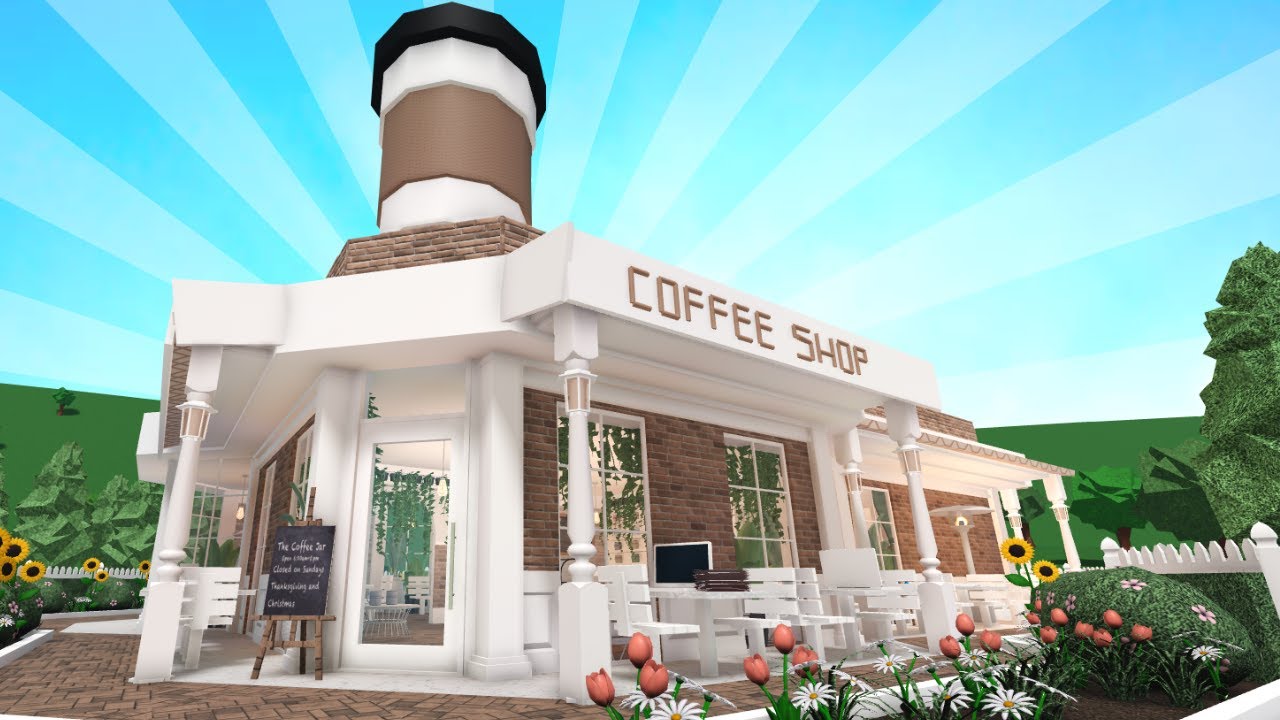 Building a COFFEE SHOP in Bloxburg! 