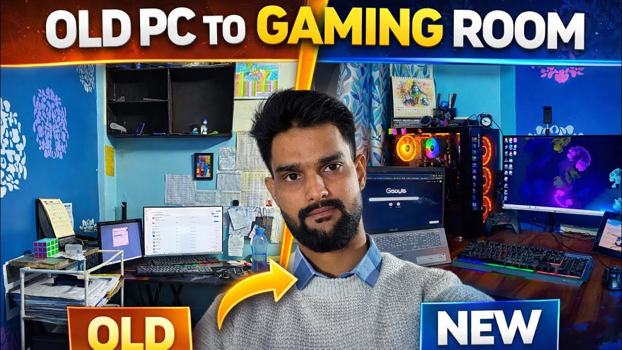 Old PC to Gaming Room 🔥 Full Setup Transformation || Gaming pc🔥