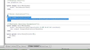 Non Parametric Regression: Using PROC LOESS in SAS