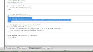 Non Parametric Regression: Using PROC LOESS in SAS