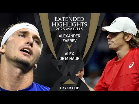 Alexander Zverev v Alex de Minaur Extended Highlights | Laver Cup 2025 Match 5