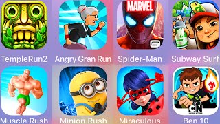 Subway Surf,Miraculous,Muscle Rush,Spiderman Ultimate,Minion Rush,Temple Run 2,Ben 10,Angry Gran Run screenshot 5
