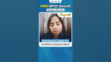 Sana Farheen | Rank - 425 | Revenue Officer | 69th BPSC Result | PRAM IAS #69thbpsc #shorts