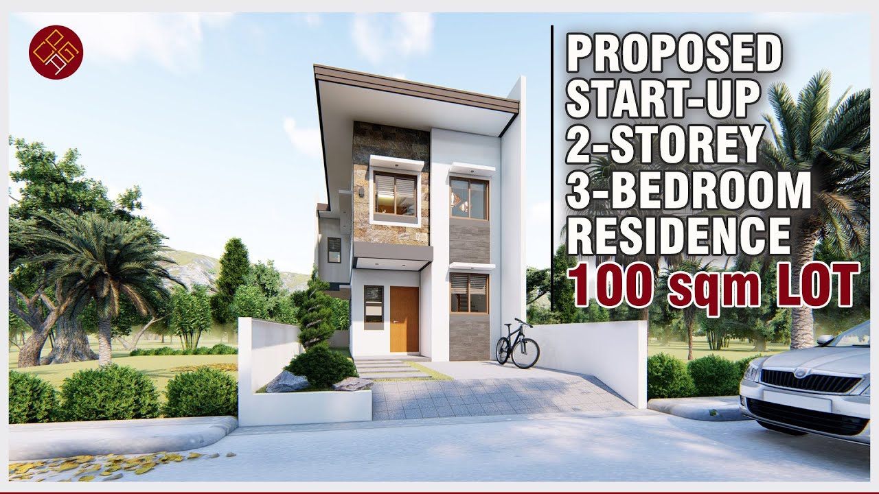 PROPOSED START-UP 2-STOREY 3-BEDROOM HOUSE DESIGN (100sqm Lot)