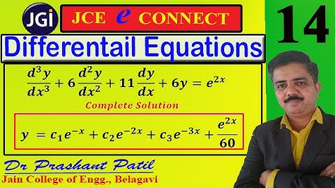 Third order nonhomogeneous ODE ||Differential Equatuions || 18mat21 || Dr Prashant Patil