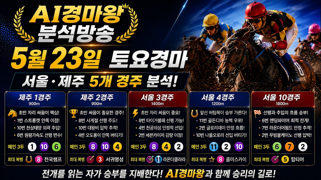 AI경마왕 토요경마 핵심분석 | 적중픽 공개