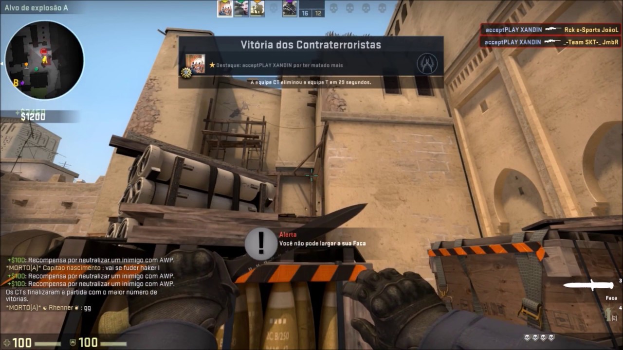 Partida competitiva mostra CSGO