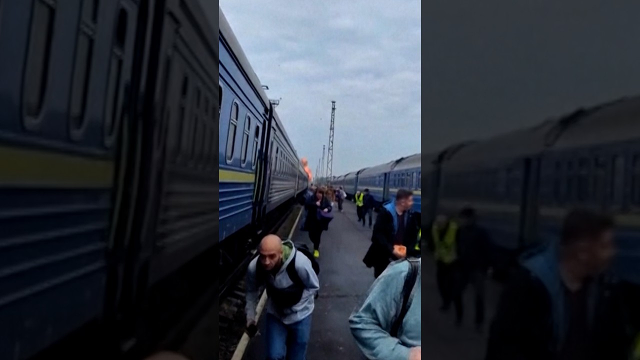 Russian drone strikes train near Ukraine-Poland border Russian drone strikes train near Ukraine-Poland border