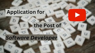 Application for the Post of Software Developer | Application Letter | by The Master Channel | screenshot 1