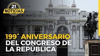 Sesión Solemne por la conmemoración del 199.° aniversario del Congreso de la República.