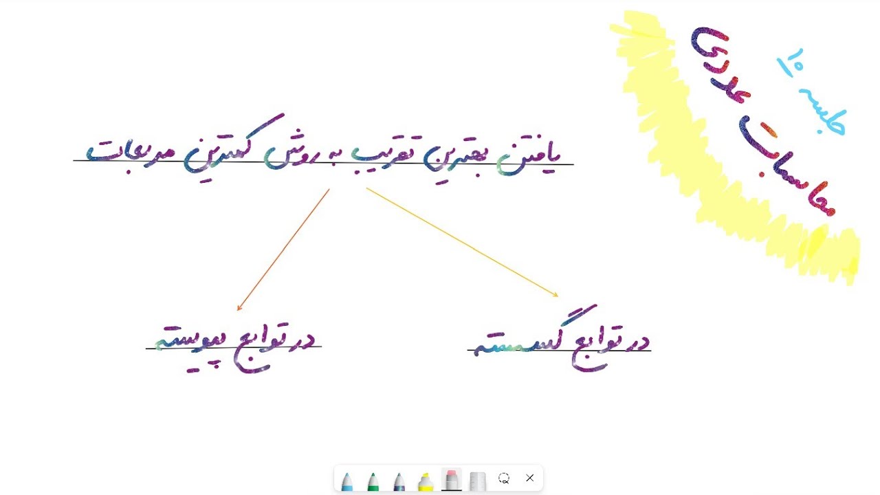 محاسبات عددی- جلسه ۱۰    #روش_بهترین_تقریب_با_کمترین_مربعات