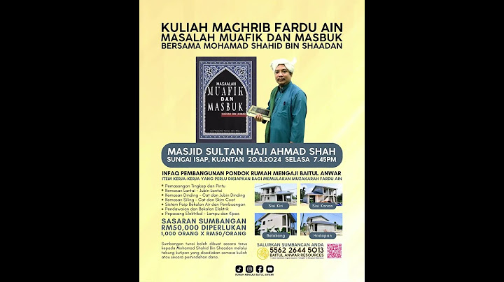 Muzakarah 19.8.2024 - 23.8.2024