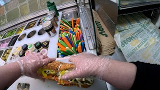 Subway Sandwiches POV Making Subs on A Cold Day