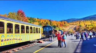 Mount Washington Cog Railway Fall Foliage Train in New England 2025 | 4K