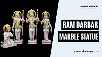 Divine Ram Darbar Marble Statue Collection | Ram, Laxman, Sita & Hanuman Darbar Handicraft Statue