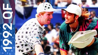 Jim Courier vs Andre Agassi Highlights | US Open 1992 Quarterfinal