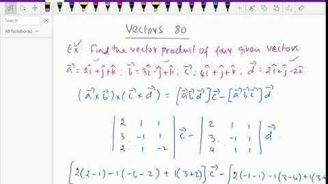 Vectors : - ( Vector product of four vectors ; Solving problems ) - 80.