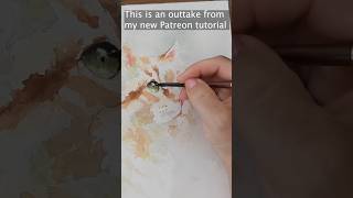 How to watercolor paint cat eyes start to finish