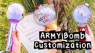 How to Customize BTS ARMY Bomb MOTS SE Lightstick || Agust D D-DAY Tour Makeover, Digital Template