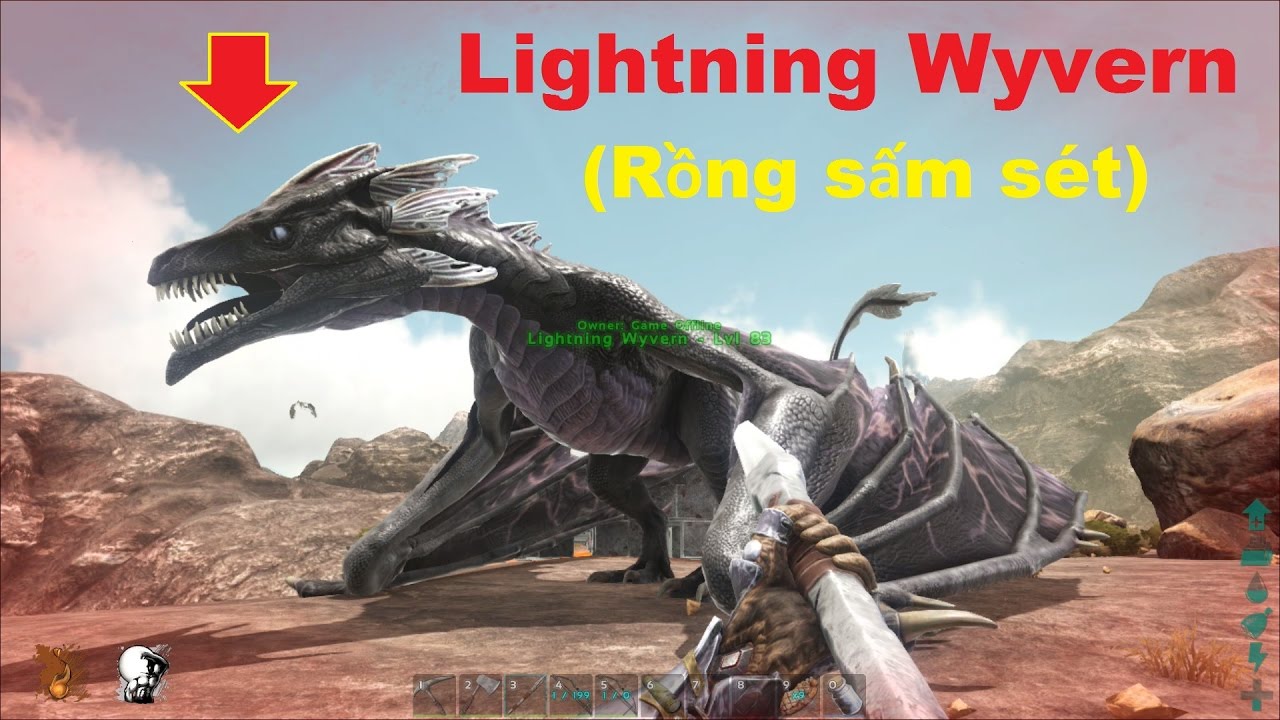 ark scorched earth 16 thuần ho 225 rồng sấm s 233 t lightning ark lighting wyvern