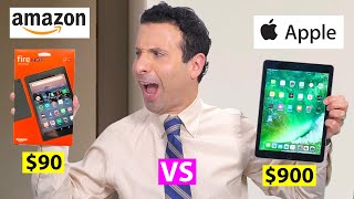 $90 Tablet vs $900 Tablet Review (NEW Amazon Fire Tablet vs iPad Pro)