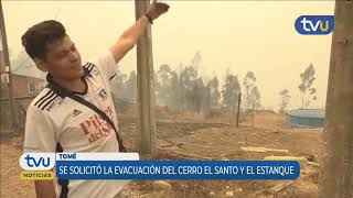 Incendios no dan tregua en el Biobío: se reactivan dos focos en Cerro El Santo de Tomé