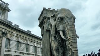 Les Misérables filming preparations BIG ELEPHANT in Greenwich, London 2012