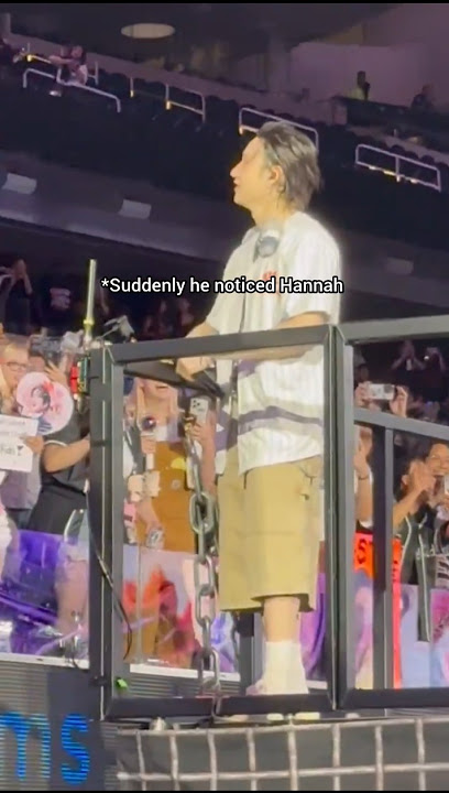 Bang Chan and sister Hannah Bahng interaction during concert