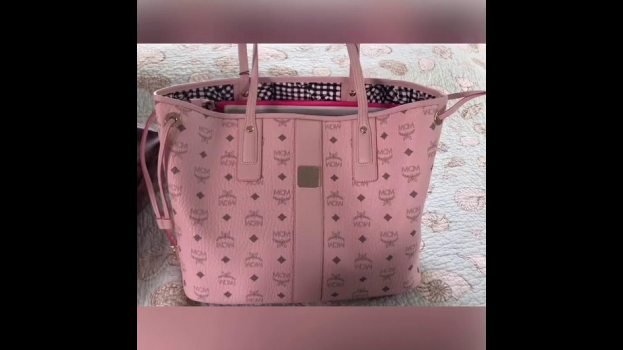 What's in my bag: MCM Liz Tote in Powder Pink 