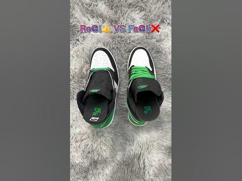 Real Vs Fake Lucky Green Jordan 1 #sneakerhead #sneakers #viral - YouTube