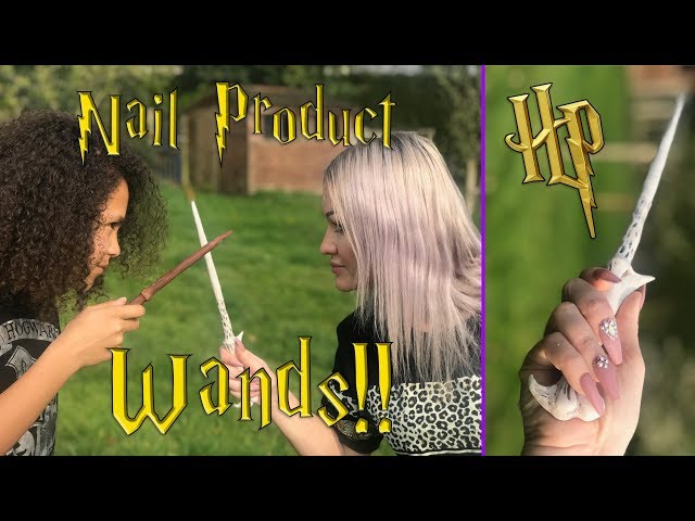 WE MADE HARRY POTTER WANDS USING ONLY NAIL PRODUCTS ⚡