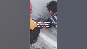 Installation of Fiber mesh with Flexible cementious waterproofing