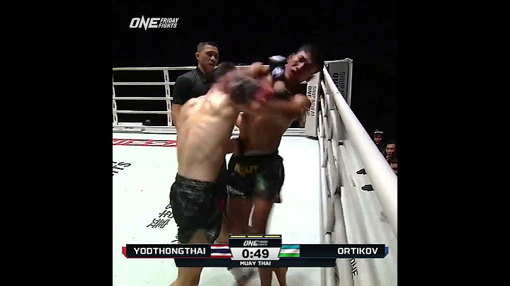 EXPLOSIVE 🧨  Aslamjon Ortikov stops Yodthongthai to move to 5-0 in ONE Friday Fights!