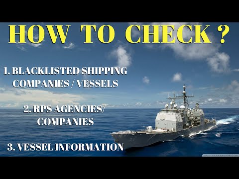 How to Check Information about Blacklisted/ RPS Agencies & Vessels