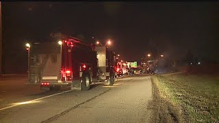 Garbage truck fire creates mess on I-680 in Youngstown
