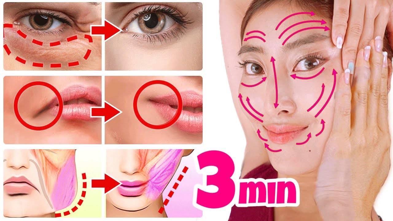 3mins!! 100 % Effective Anti-Aging Face Lifting Exercises You Must Do Every Morning