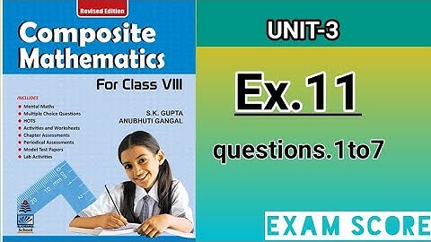 composite mathematics class 8 || time and work || Ex.11 || by EXAM SCORE