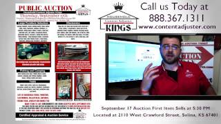 September 17th Salina Kansas Consignment Auction Overview by Household Content Adjuster Kings Auction & Certified Appraisal Service 92 views 8 years ago 3 minutes, 40 seconds